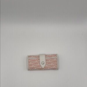 Dior Pink and White Trotter Canvas Key Case